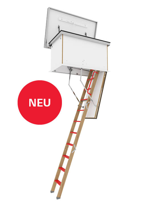 Flachdachausstieg mit Holzleiter von Roto - die perfekte Lösung für reduzierte Ansprüche an Funktion