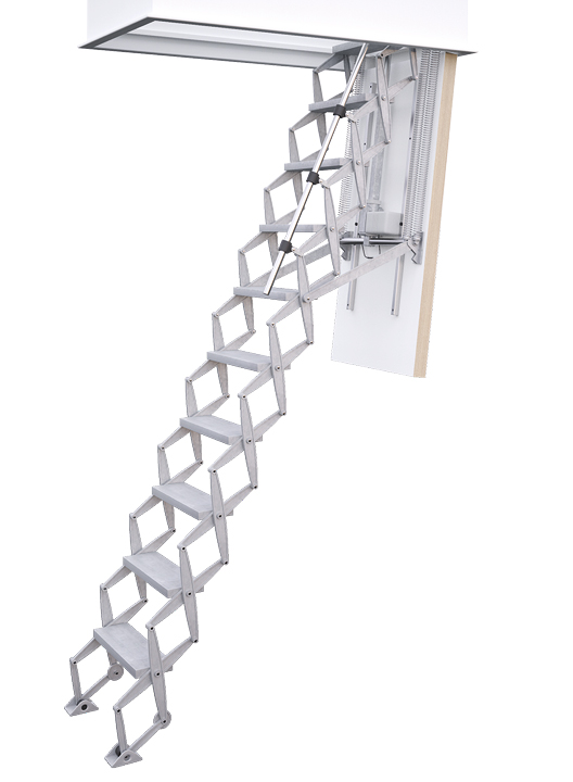 Elektrische Scherentreppe aus aluminium von Roto Frank 